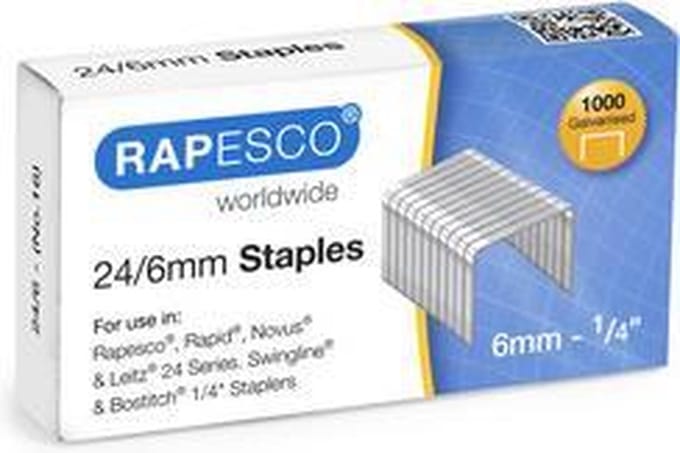 RAPESCO krammen 21/4 mm, gegalvaniseerd, 2.000 stuks