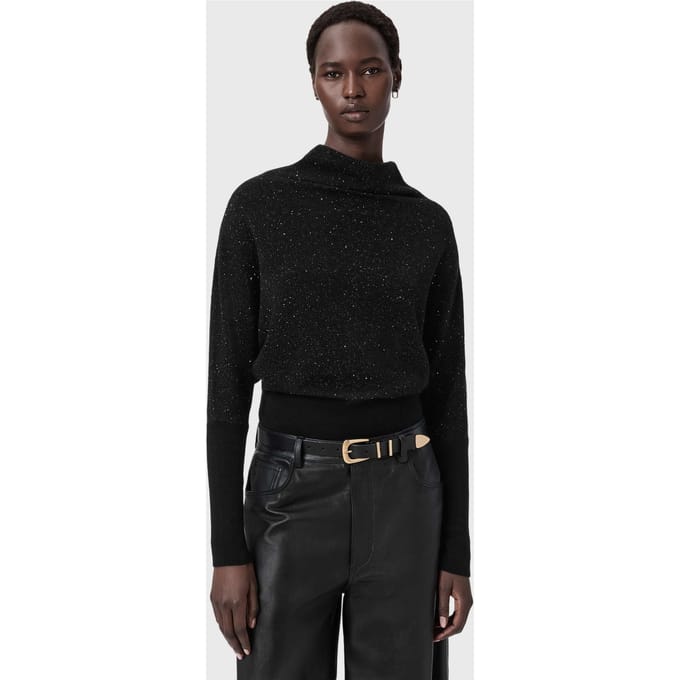 AllSaints Ridley Sparkl Jumper Black Taglia: S | Maglie a manica lunga Outlet | Donna | Nero