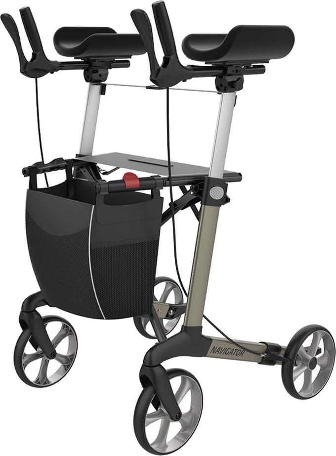 Rollator Lichtgewicht met Onderarmschalen Navigator Champagne Large