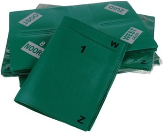 Bridge mapjes GROEN 25-32 (set van 8 mapjes)