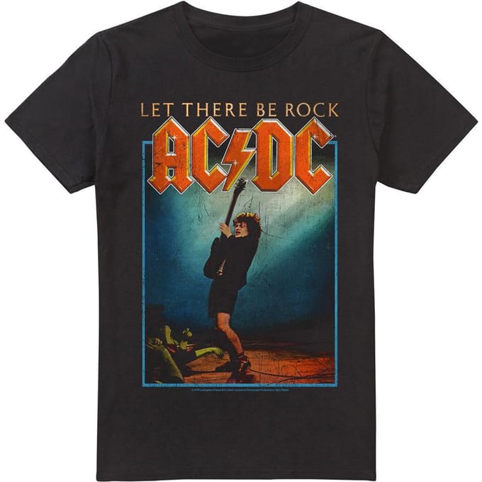AC/DC Heren Laat er rock zijn T-Shirt (Zwart)