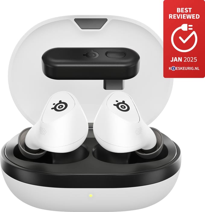 SteelSeries Arctis GameBuds - Draadloze Gaming Oordopjes - 2.4 GHz & Bluetooth - PS5, PC & Mobiel - Wit