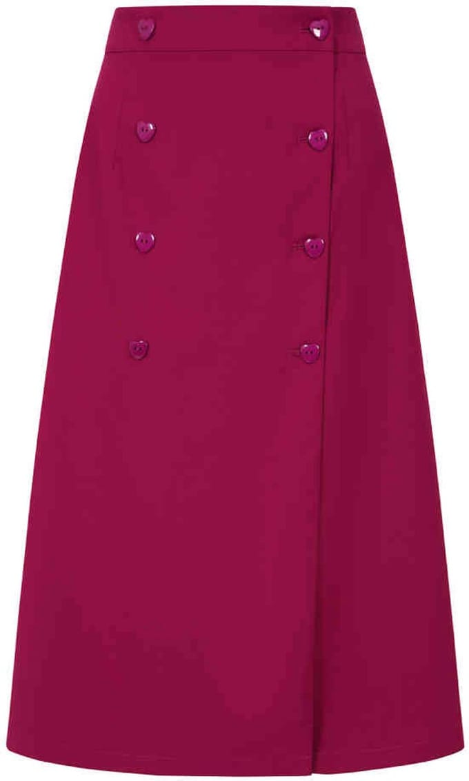 Banned - Hanna Heart Lange rok - L - Roze