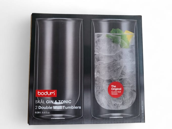 Gin Tonic Glas Bodum Skål Transparent 280 ml (Set van 2)