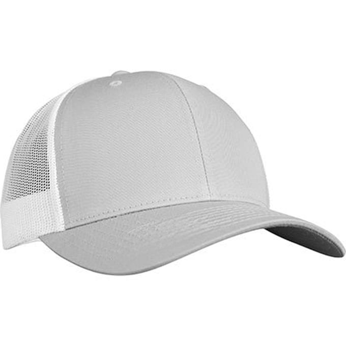 Flexfit Retro tweekleurige truckerpet (Zilver/Wit)