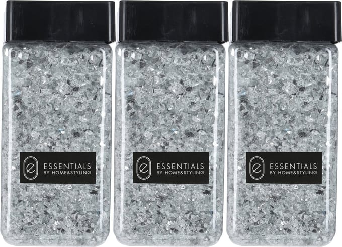 Decoratie steentjes/hobby steentjes - Zilver - 1650 ml - 2/4 mm