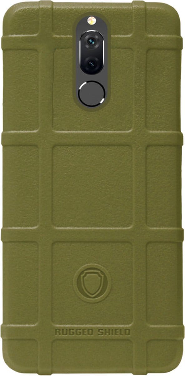 RUGGED SHIELD Rubber Bumper Case Hoesje Geschikt voor Huawei Mate 10 Lite - Groen