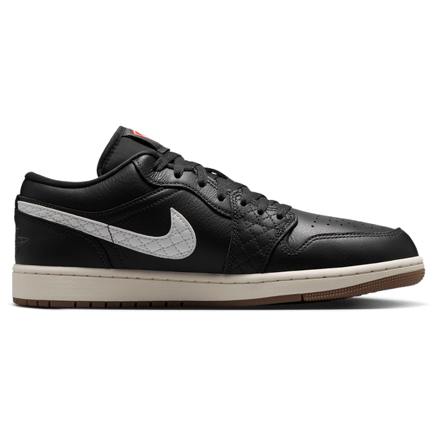 Jordan 1 Low Sneakers Heren - Zwart - Maat 45 - Mesh/Synthetisch