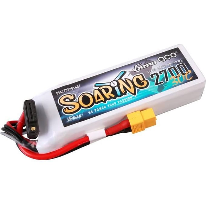 Gens ace &Tattu G-Tech Soaring 2700mAh 11.1V 30C 3S1P LiPo Battery