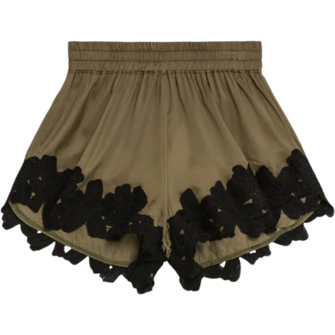 Shorts Vrouw Apaperkid met kant borduurwerk