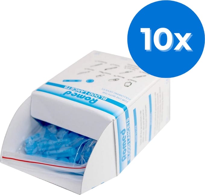 Romed Bloedlancetten (1000 stuks) - Set van 10 doosjes Romed