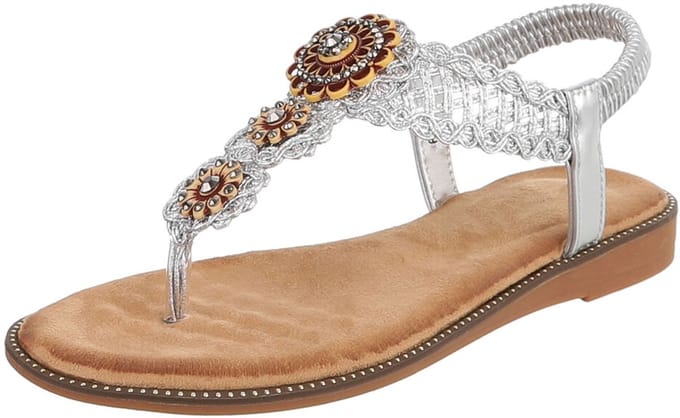 Dames slipper met gespen en pareldetail Mt:37