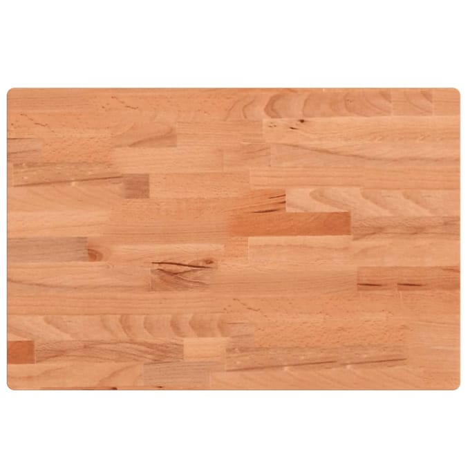 vidaXL - Wastafelblad - 80x40x4 - cm - massief - beukenhout