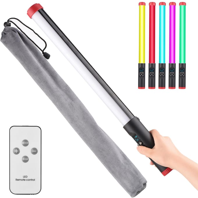 Draagbare Handheld RGB-buislicht LED-lichtstaaf IPX8 30M Waterdicht 3000K-6000K Dimbaar 5 Verlichting
