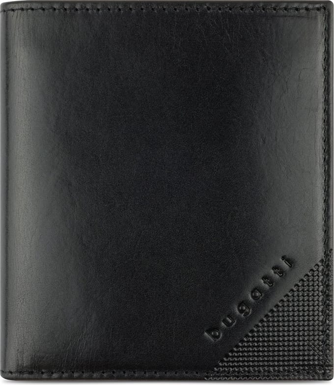 Bugatti Nobile Portemonnee RFID-bescherming Leer 10 cm - Jongens - Staand formaat - schwarz