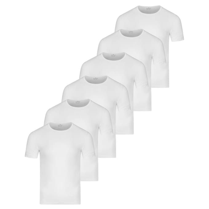 RAGMAN Heren onder t-shirts 6 pack Basic