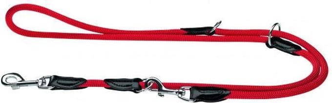 Hunter hondenriem freestyle verstelbaar rood 200 cmx10 mm