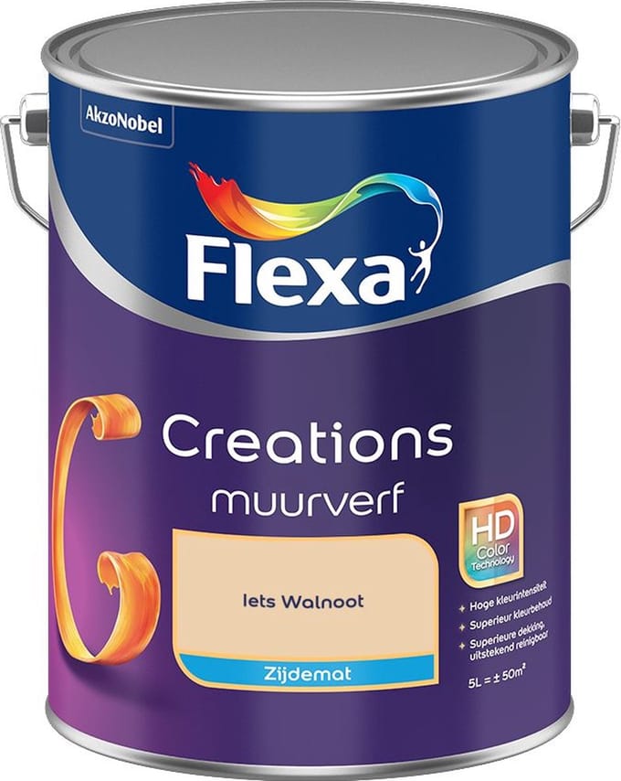 Flexa - Creations Muurverf Zijdemat - Iets Walnoot - Mengverf - 5 L