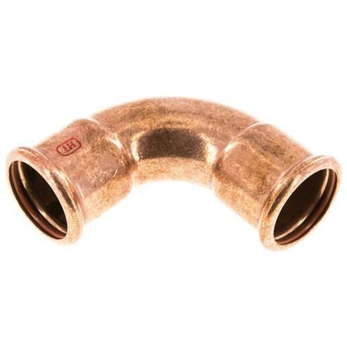 90 graden L-Perskoppeling - 35mm Persmof - Koperlegering