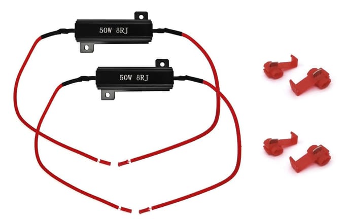 2 résistances - Décodeur d'erreur CAN 50 W 8 Ohm 12 V tout-terrain