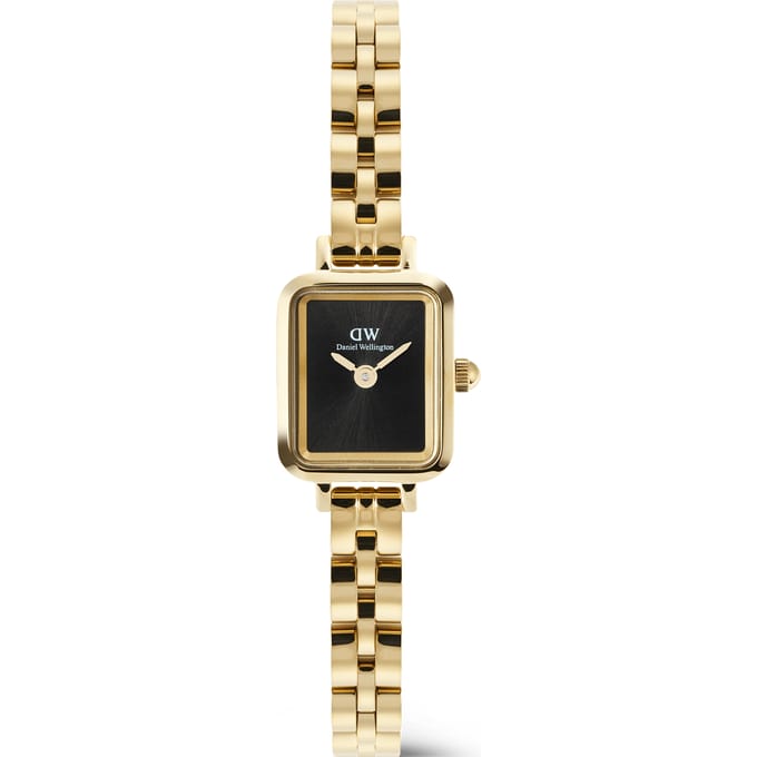 Daniel Wellington DW Watch Quadro Mini Arch 3-link Onyx Sunray Gold 15.4X18.2mm