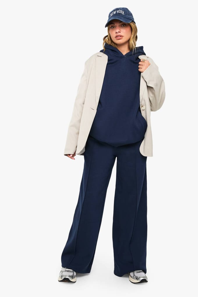 boohoo Dames Oversized hoodie met raglan-naad | Navy | Maat: XS