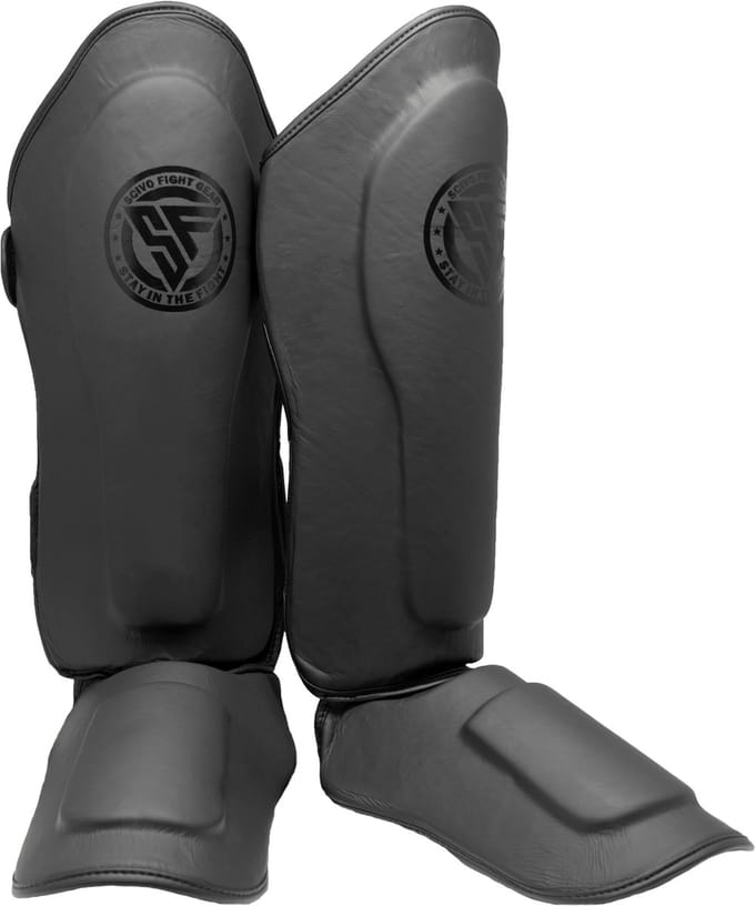 Scivo Fightgear Monk Mode Shinguards (Leather) (S)