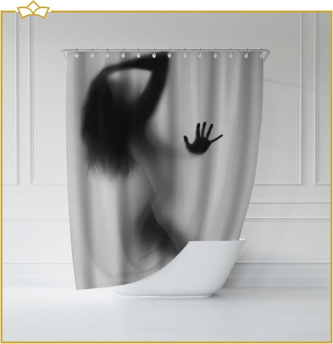 ATTREZZO® Douchegordijn Naakte vrouw - 180x180 cm
