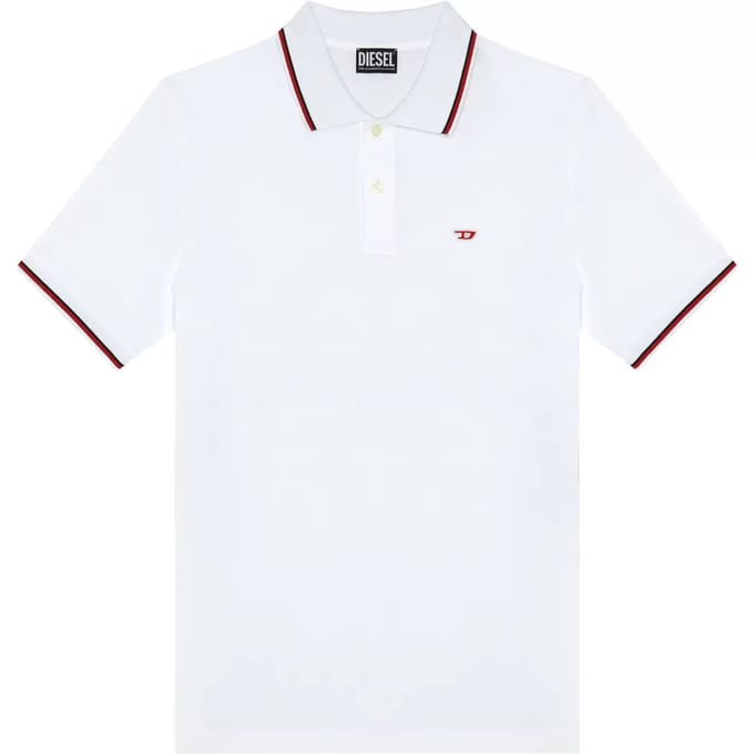 Diesel Smith Korte Mouw Poloshirt Wit S Man