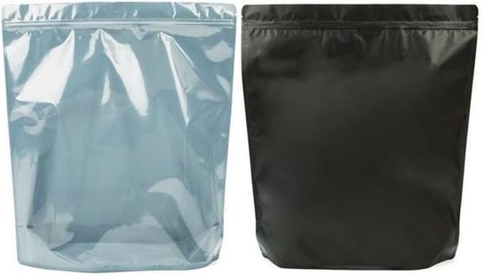Stazakken Transparant/Zwart 10,2x6x15,2cm | 57 gram (100 stuks)
