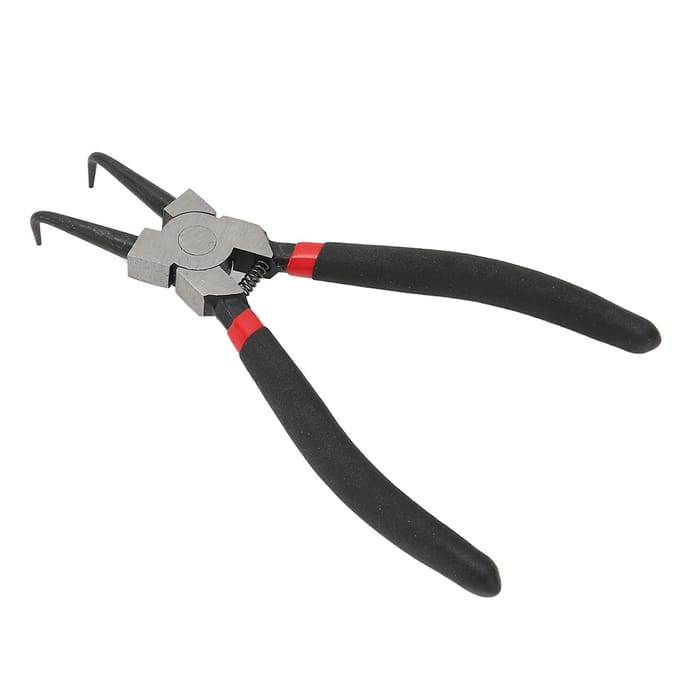 Seegerring Tang Koolstofstaal Rubber Interne Snapring Tang met Dompelgreep 7 inch gray