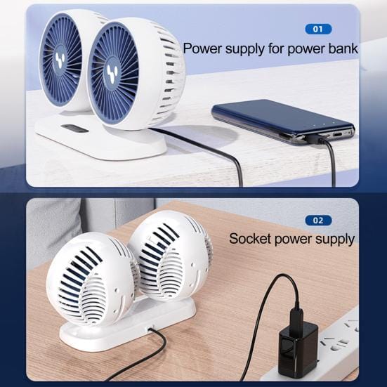 Handige auto-koelventilator met 10 bladen, verstelbare warmteafvoer zwart