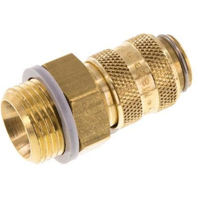 Messing DN 5 Luchtkoppeling Snelkoppeling G 3/8 inch Buitendraad