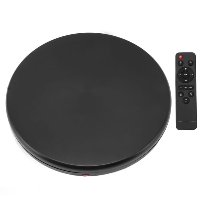45cm Zwarte Display Draaitafel met Afstandsbediening 360 graden Elektrische Display Draaitafel Stand voor Fotografie EU Plug black