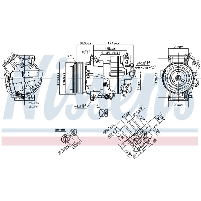 Compressor airconditioning NISSENS 890267