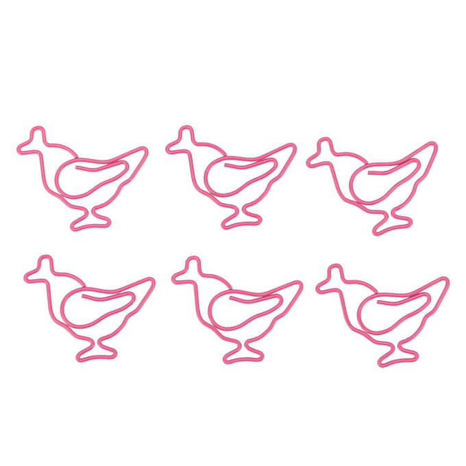 100 stuks Kuiken Paperclips Levendige Kleur Dier Paperclips Waterdicht Roestvrij Herbruikbaar IJzerdraad pink