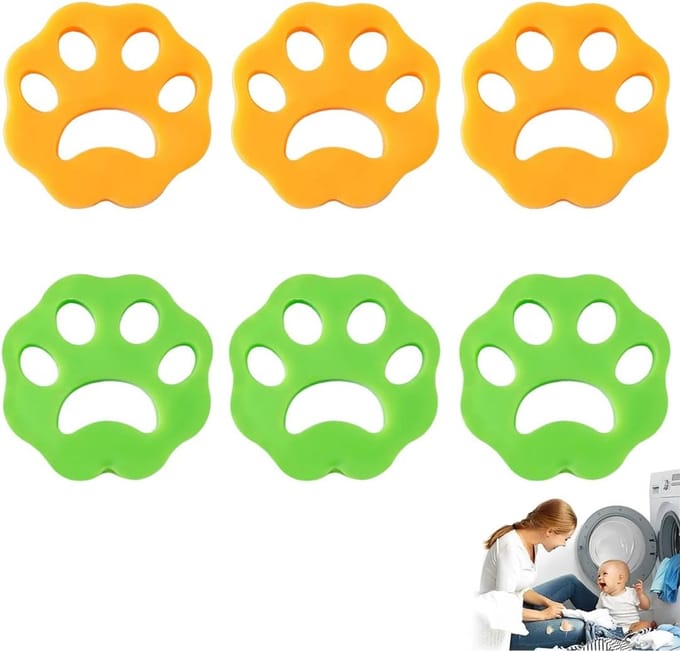 Haarverwijderaar Wasmachine - Pluisvanger Set - Kleding Reinigen - Herbruikbaar Efficiënt - 6 Stuks