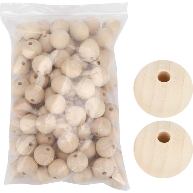 Houten Kralen Polijsten Heldere Textuur All-Match Multifunctionele Decor Onderdelen voor Geschilderde Materialen Ornamenten beige