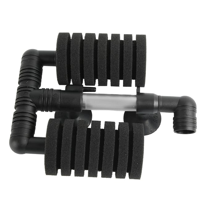 Aquarium Bio Sponsfilter Dubbele Kop Geoxygeneerd Hoge Dichtheid Poreus Mini Visbak Luchtfilter black