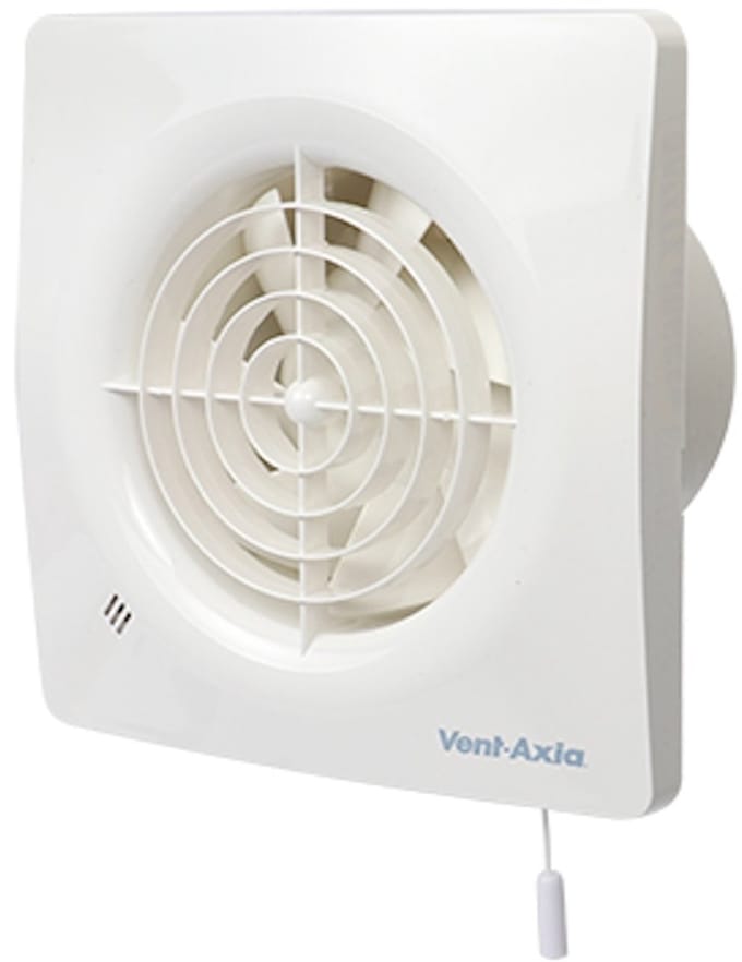 Badkamerventilator Supra met vochtsensor en timer met trekkoord Ø 100 mm -100HT