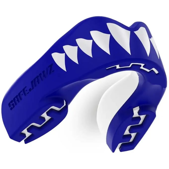 Safejawz Gebitsbeschermer Extro-Series Shark Blauw/Wit Junior
