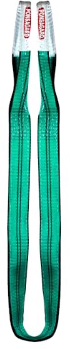 Platte hijsband met lus van 2000kg - 2 meter - Polyester voor zwaar gebruik