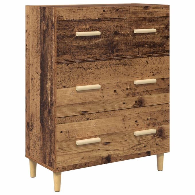 vidaXL - Dressoir - Oudhout - 69,5 - x - 34 - x - 90 - cm - Bewerkt - hout