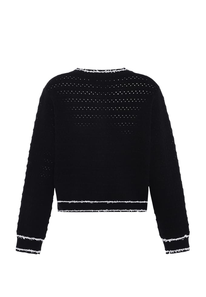 Faina Vest Dames zwart en wit