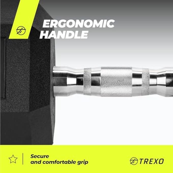 Hexagon Dumbbells 12.5kg - 35kg voor Krachttraining Thuis met Ergonomische Grip