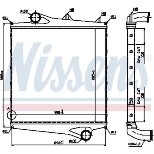 Intercooler NISSENS 96961
