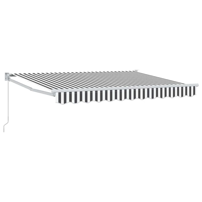 vidaXL - Uitschuifbare - luifel - Antraciet - en - Wit - 3,5 - x - 2 - m