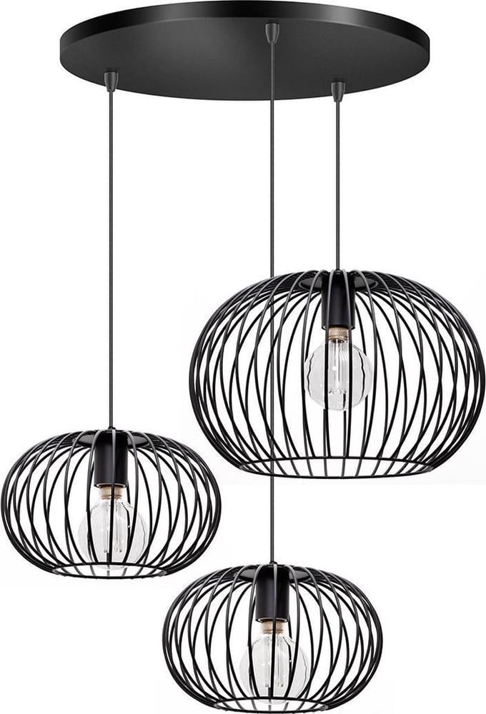 ETH Wire 2.0 Hanglamp 3 Lichts | Zwart