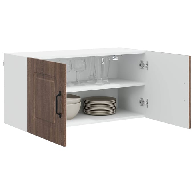 vidaXL - Vaatwasserpaneel - Kalmar - Bruin - Eiken - 80 - x - 31 - x - 40 - cm
