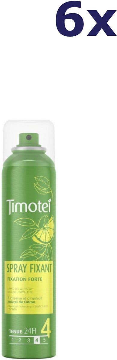 6x Timotei haarlak spray 250ml fixation forte